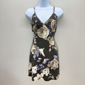 Vintage 90s Floral Smocked Babydoll Dress Small Romantic Whimsigoth Ethereal Y2k